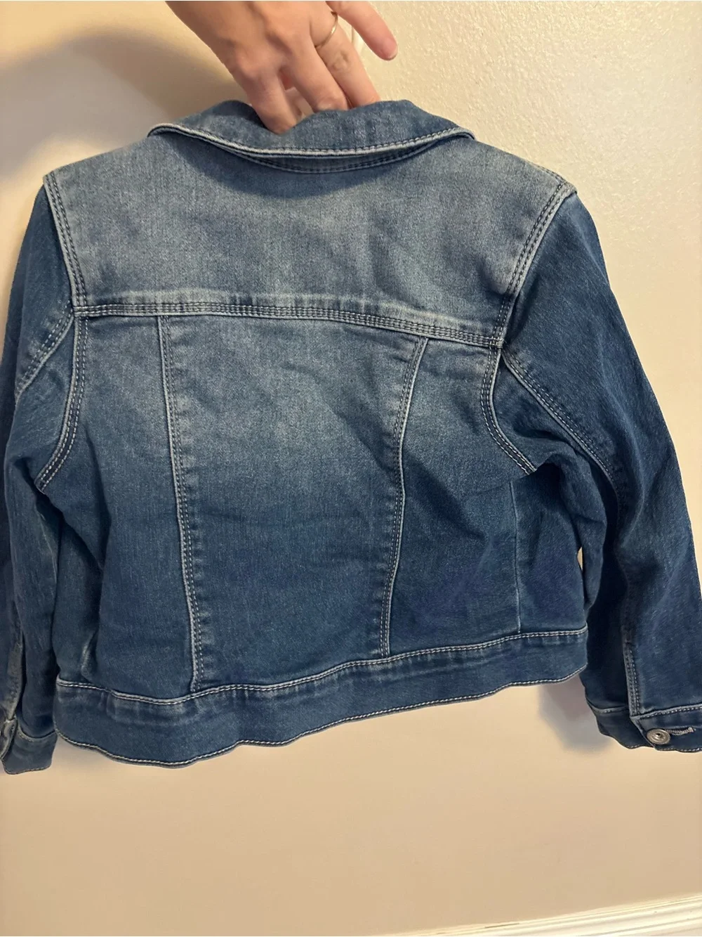 Kids Dark Blue Denim Jacket - Casual Button-Up